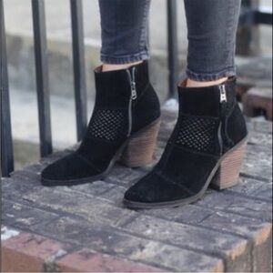Lucky Brand Ramses Black Suede Ankle Boots